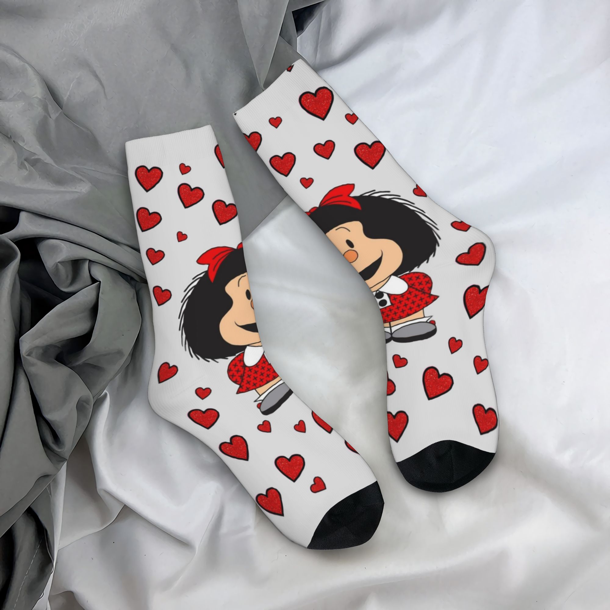 Dress Sock Men - Custom Humor M-Mafalda Dress Socks for