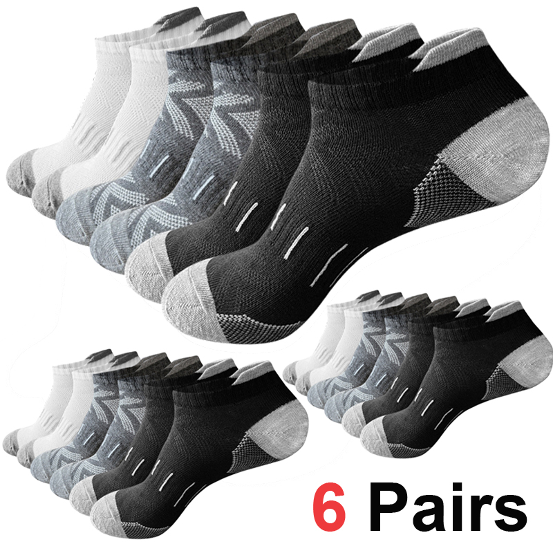 Ankle Sock Low Cut - 6Pairs Low Cut Cushioned Athletic Ankle