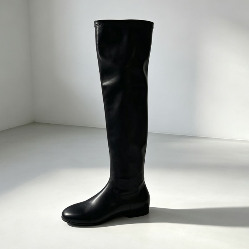 Brown Soft Stretch Faux Leathe - Boot Sock Slouchy review and price
