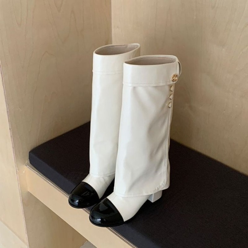 Elegant Black White Spliced Kn - No Show Sock Women review and price