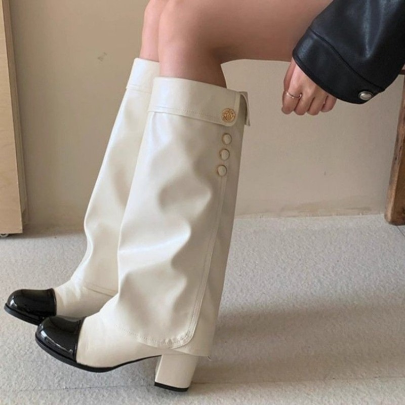 Elegant Black White Spliced Kn - No Show Sock Women review and price