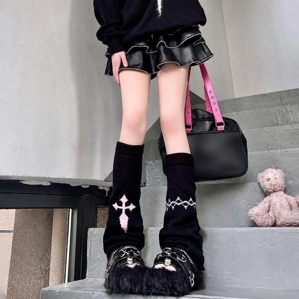 Alt Style Asymmetric Knit Leg  - Boot Sock Slouchy review and price