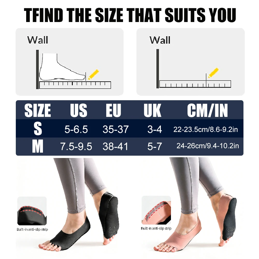 1Pair Toeless Yoga Socks for W - Grip Sock Yoga review and price